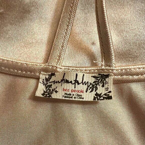 FREE PEOPLE INTIMATELY Gold Cami with Crossed Back Straps  size XS - Picture 5 of 5